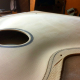 woodwork detail of a bespoke acoustic guitar