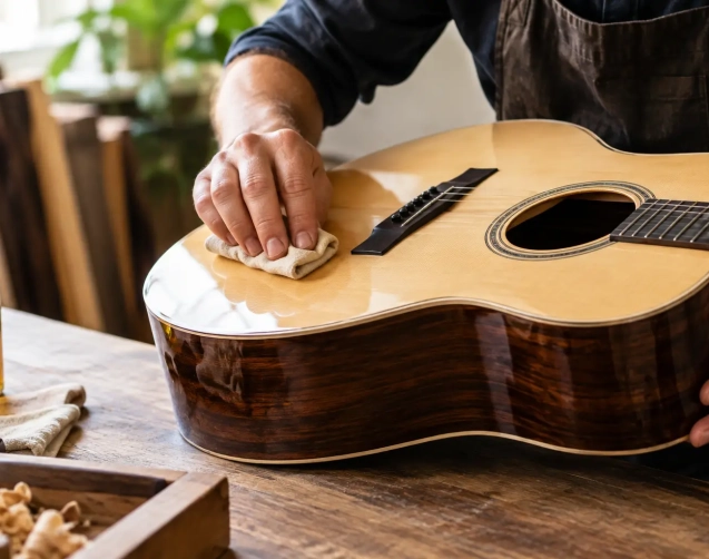 French Polish Durability for Fine Acoustic Guitars