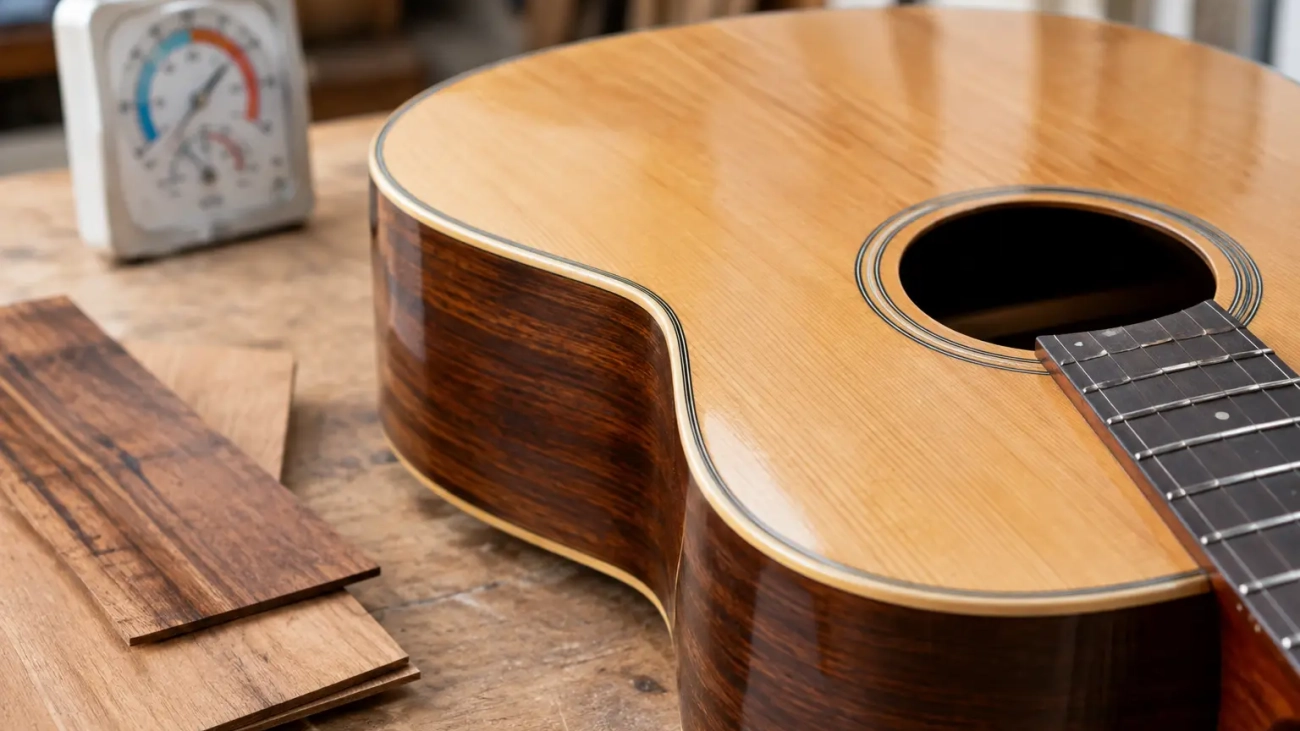 How Guitar Humidity Damage Changes Fine Wood