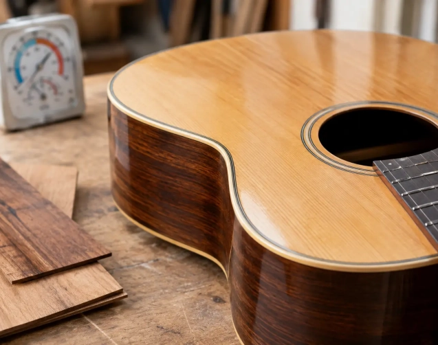 How Guitar Humidity Damage Changes Fine Wood